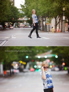 City street senior pictures