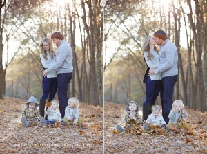 Fall family pictures with 3 kids